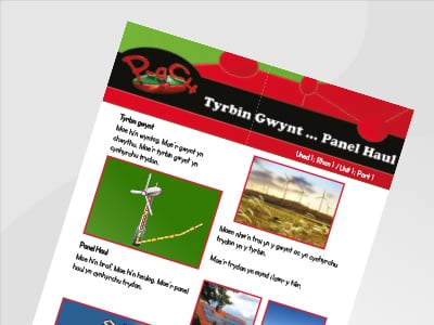 Llun o Tyrbin Gwynt ... Panel Haul