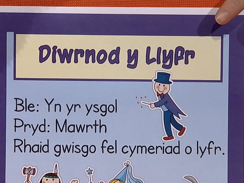 Llun o Diwrnod y llyfr