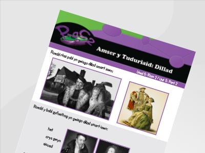 Llun o Amser y Tuduriaid: Dillad