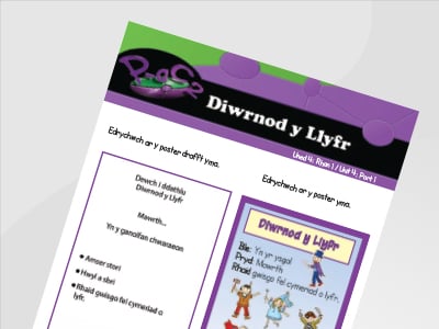 Llun o Diwrnod y Llyfr